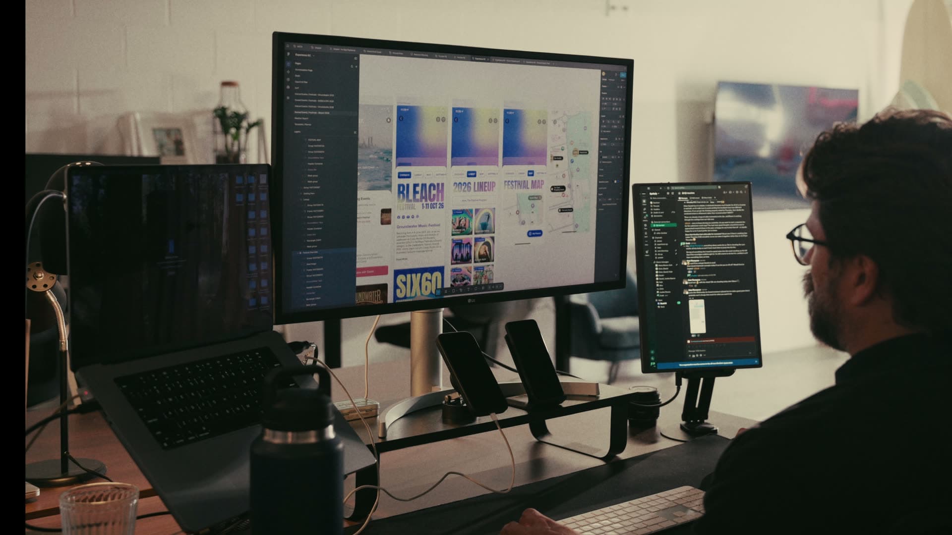 Scott MacKenzie, Director at Spritely, designing product interfaces at his desk
